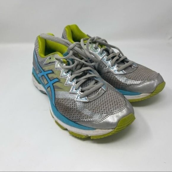 Asics Womens Gt-2000 4 Running Shoes Gray Green T656N Lace Up Mesh size 9 - Picture 3 of 12
